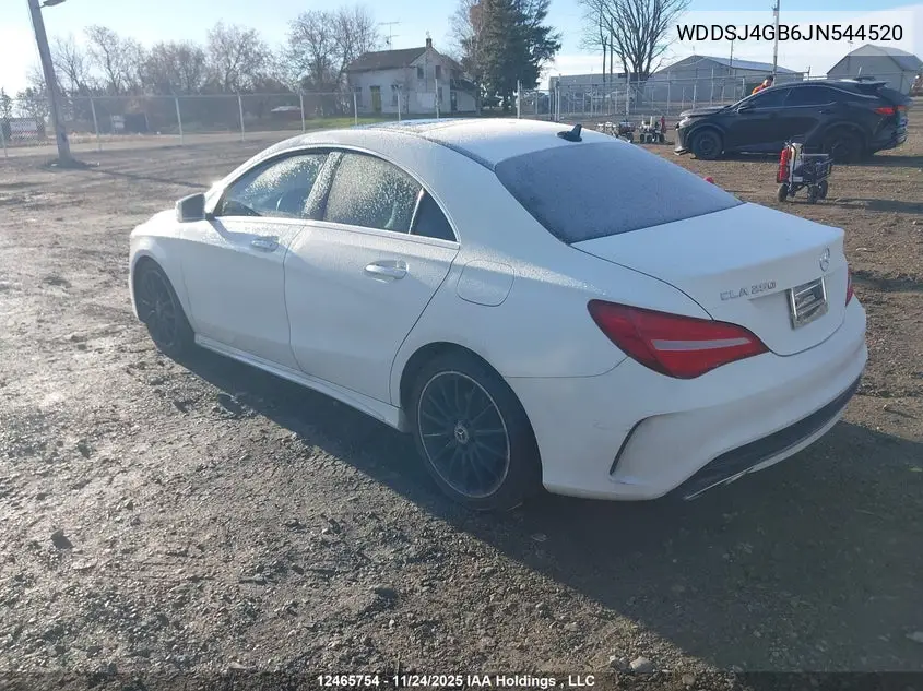 2018 Mercedes-Benz Cla 250 4Matic VIN: WDDSJ4GB6JN544520 Lot: 12465754