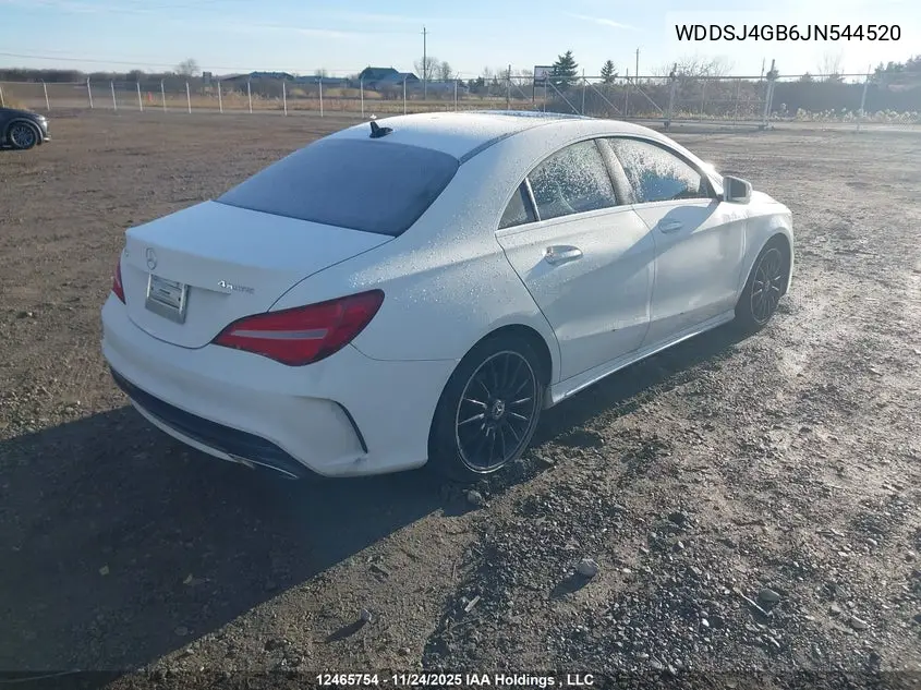 2018 Mercedes-Benz Cla 250 4Matic VIN: WDDSJ4GB6JN544520 Lot: 12465754