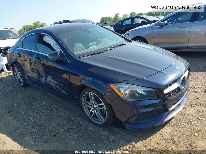 2018 Mercedes-Benz Cla 250 4Matic VIN: WDDSJ4GB4JN561963 Lot: 40073560