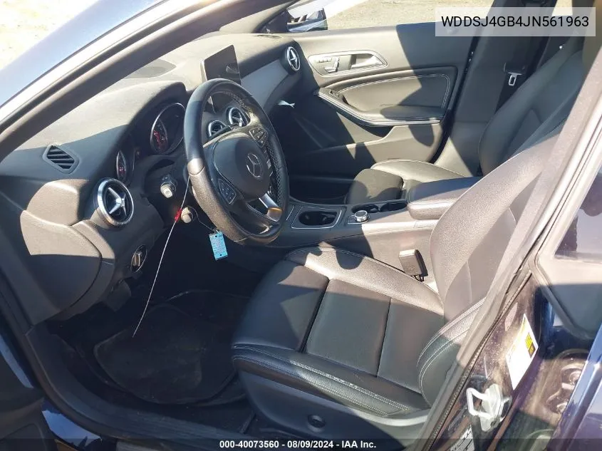 2018 Mercedes-Benz Cla 250 4Matic VIN: WDDSJ4GB4JN561963 Lot: 40073560