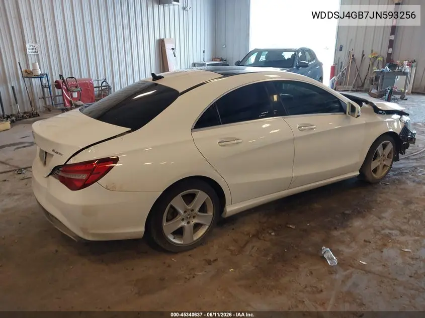 2018 Mercedes-Benz Cla 250 4Matic VIN: WDDSJ4GB7JN593256 Lot: 45340637