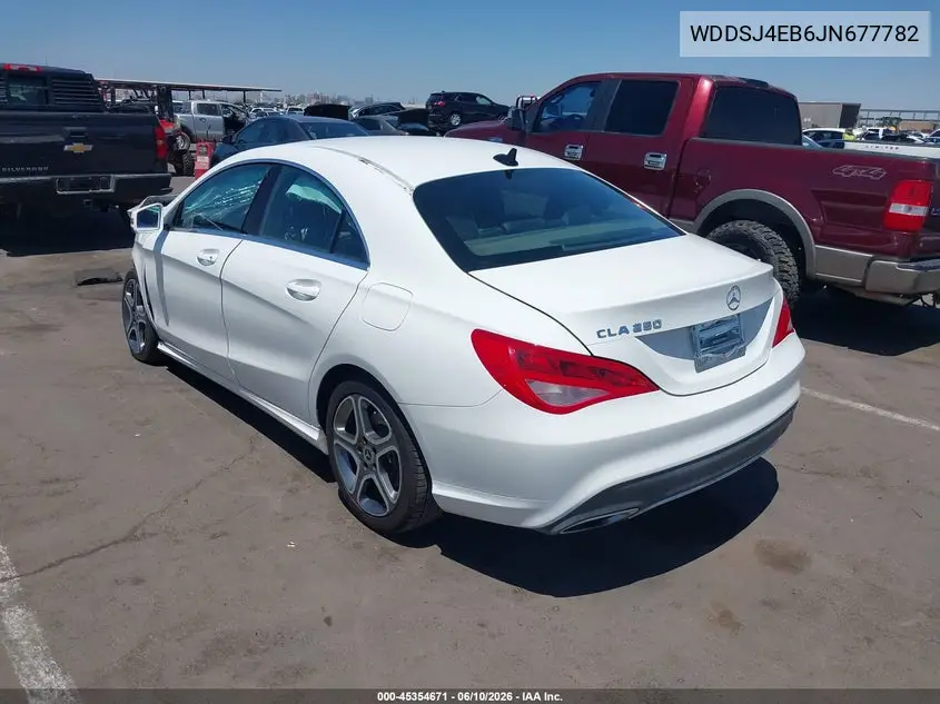 2018 Mercedes-Benz Cla 250 VIN: WDDSJ4EB6JN677782 Lot: 45354671