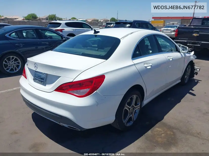 2018 Mercedes-Benz Cla 250 VIN: WDDSJ4EB6JN677782 Lot: 45354671