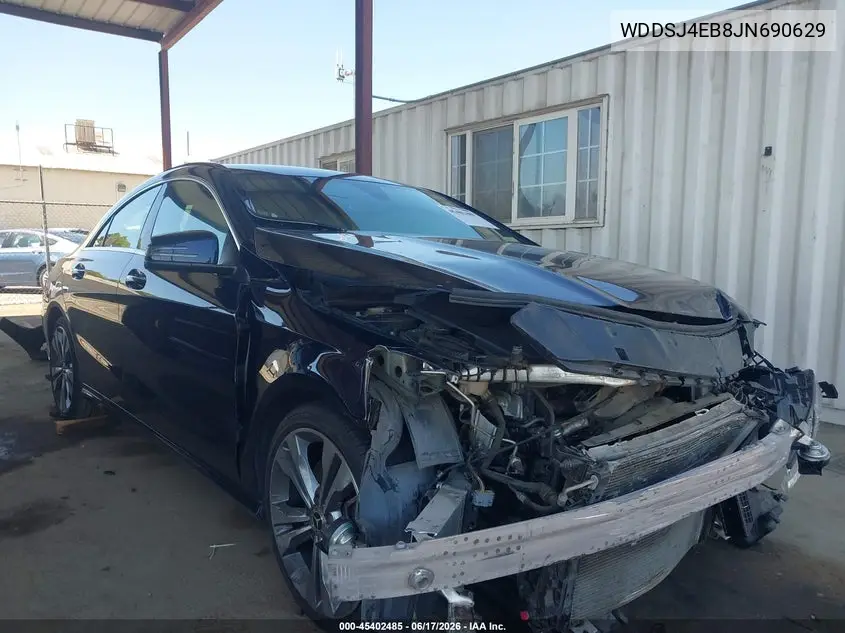 2018 Mercedes-Benz Cla 250 VIN: WDDSJ4EB8JN690629 Lot: 45402485