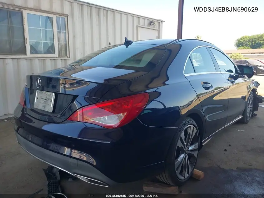 2018 Mercedes-Benz Cla 250 VIN: WDDSJ4EB8JN690629 Lot: 45402485