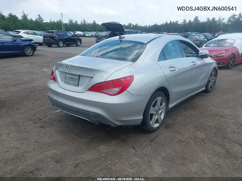 2018 Mercedes-Benz Cla 250 4Matic VIN: WDDSJ4GBXJN600541 Lot: 45407534