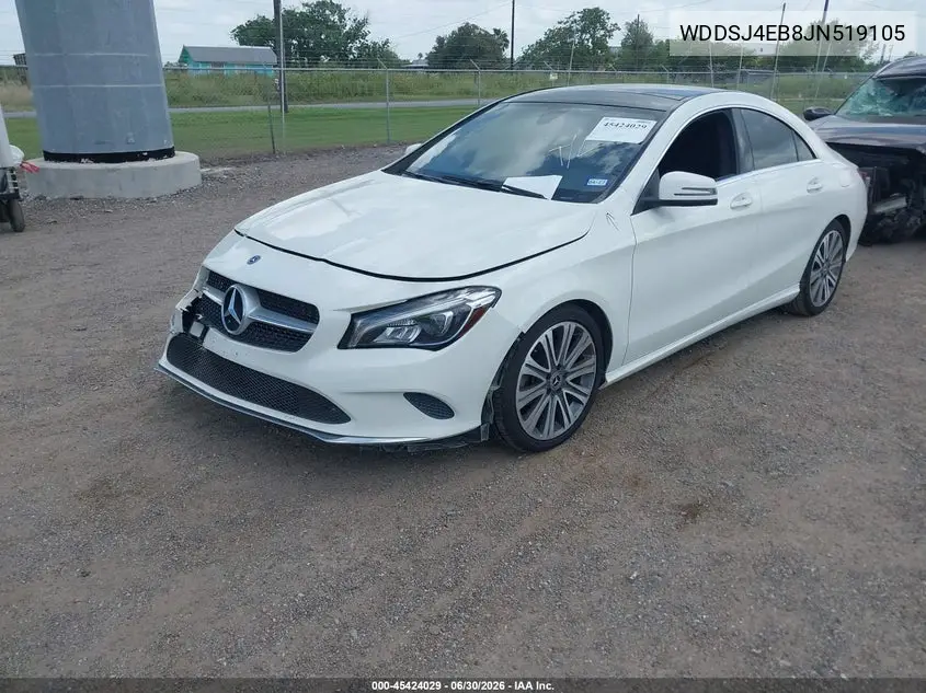 2018 Mercedes-Benz Cla 250 VIN: WDDSJ4EB8JN519105 Lot: 45424029