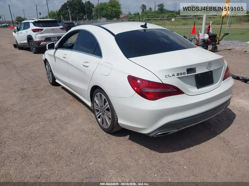 2018 Mercedes-Benz Cla 250 VIN: WDDSJ4EB8JN519105 Lot: 45424029