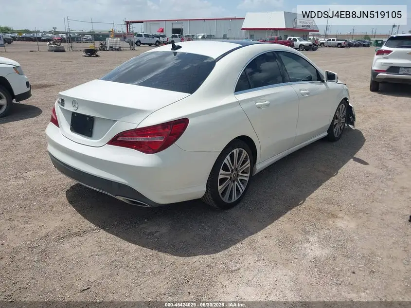 2018 Mercedes-Benz Cla 250 VIN: WDDSJ4EB8JN519105 Lot: 45424029