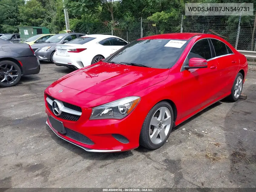2018 Mercedes-Benz Cla 250 VIN: WDDSJ4EB7JN549731 Lot: 45469136