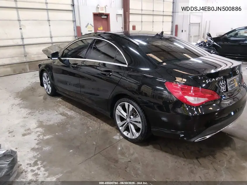2018 Mercedes-Benz Cla 250 VIN: WDDSJ4EB0JN500886 Lot: 45500784