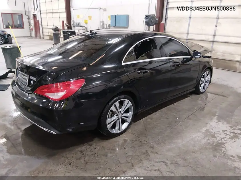 2018 Mercedes-Benz Cla 250 VIN: WDDSJ4EB0JN500886 Lot: 45500784