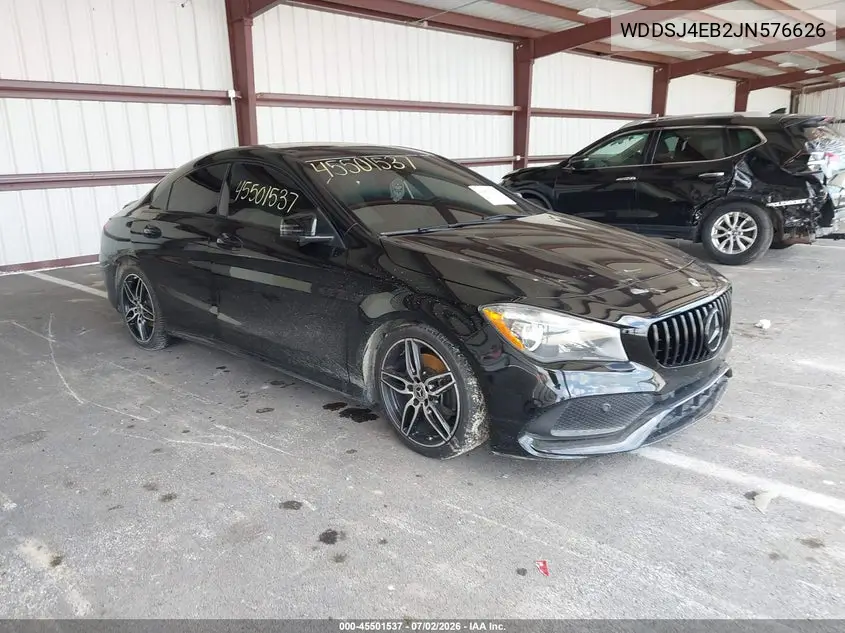 2018 Mercedes-Benz Cla 250 VIN: WDDSJ4EB2JN576626 Lot: 45501537