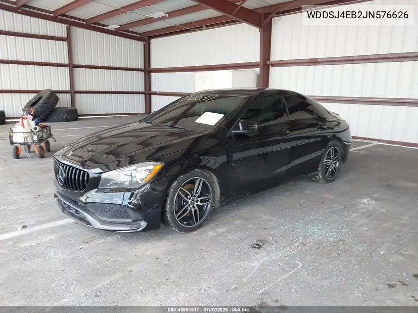 2018 Mercedes-Benz Cla 250 VIN: WDDSJ4EB2JN576626 Lot: 45501537