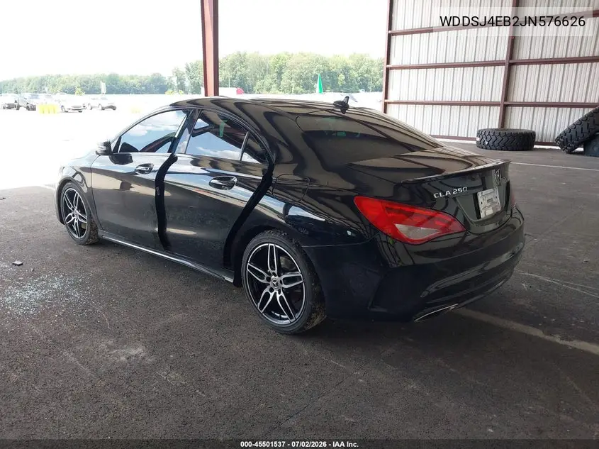 2018 Mercedes-Benz Cla 250 VIN: WDDSJ4EB2JN576626 Lot: 45501537