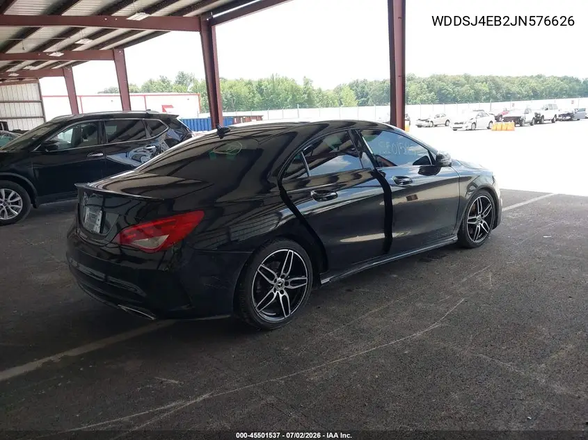 2018 Mercedes-Benz Cla 250 VIN: WDDSJ4EB2JN576626 Lot: 45501537