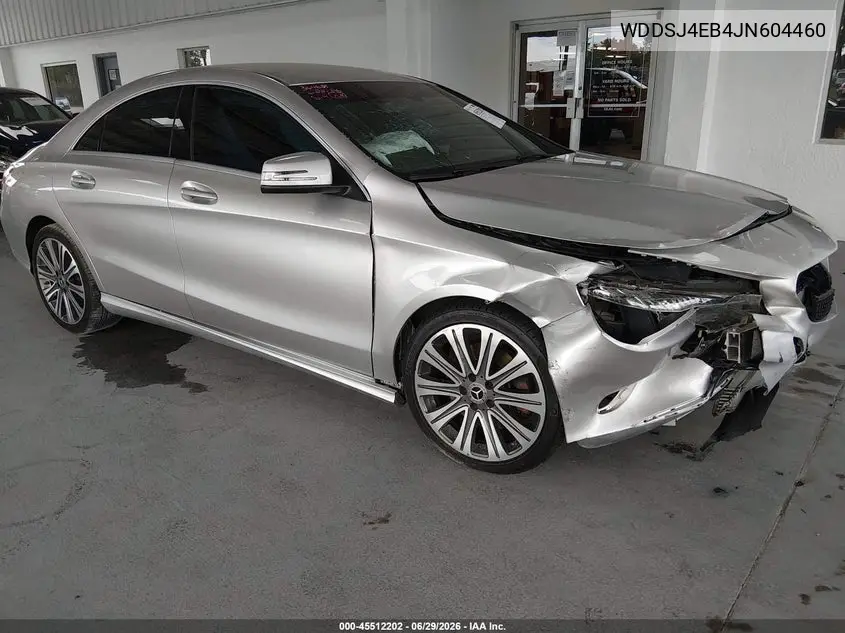 2018 Mercedes-Benz Cla 250 VIN: WDDSJ4EB4JN604460 Lot: 45512202