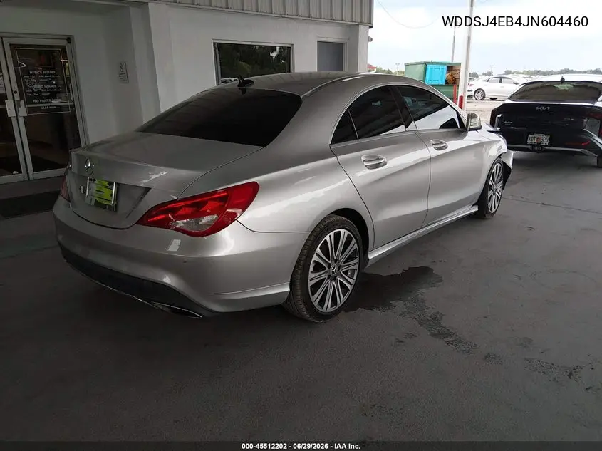 2018 Mercedes-Benz Cla 250 VIN: WDDSJ4EB4JN604460 Lot: 45512202
