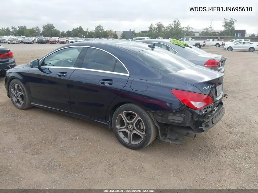 2018 Mercedes-Benz Cla 250 VIN: WDDSJ4EB1JN695610 Lot: 45523599