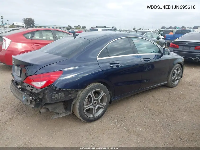 2018 Mercedes-Benz Cla 250 VIN: WDDSJ4EB1JN695610 Lot: 45523599