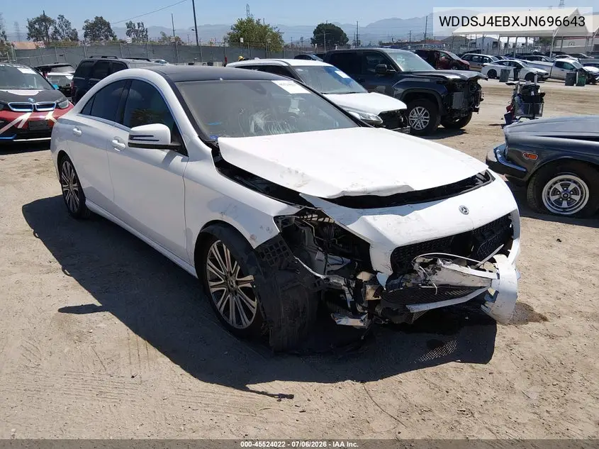 2018 Mercedes-Benz Cla 250 VIN: WDDSJ4EBXJN696643 Lot: 45524022
