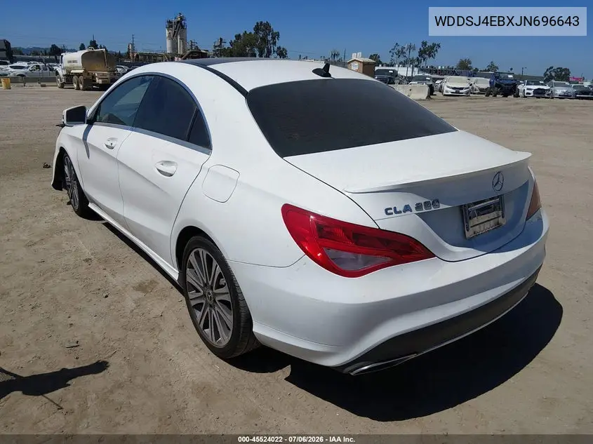 2018 Mercedes-Benz Cla 250 VIN: WDDSJ4EBXJN696643 Lot: 45524022