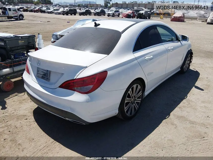 2018 Mercedes-Benz Cla 250 VIN: WDDSJ4EBXJN696643 Lot: 45524022