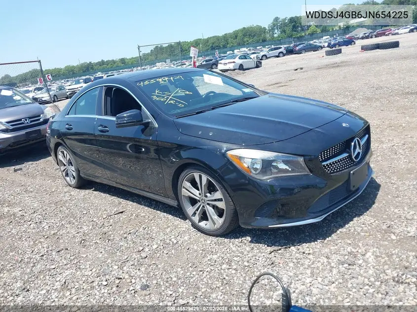 2018 Mercedes-Benz Cla 250 4Matic VIN: WDDSJ4GB6JN654225 Lot: 45529429