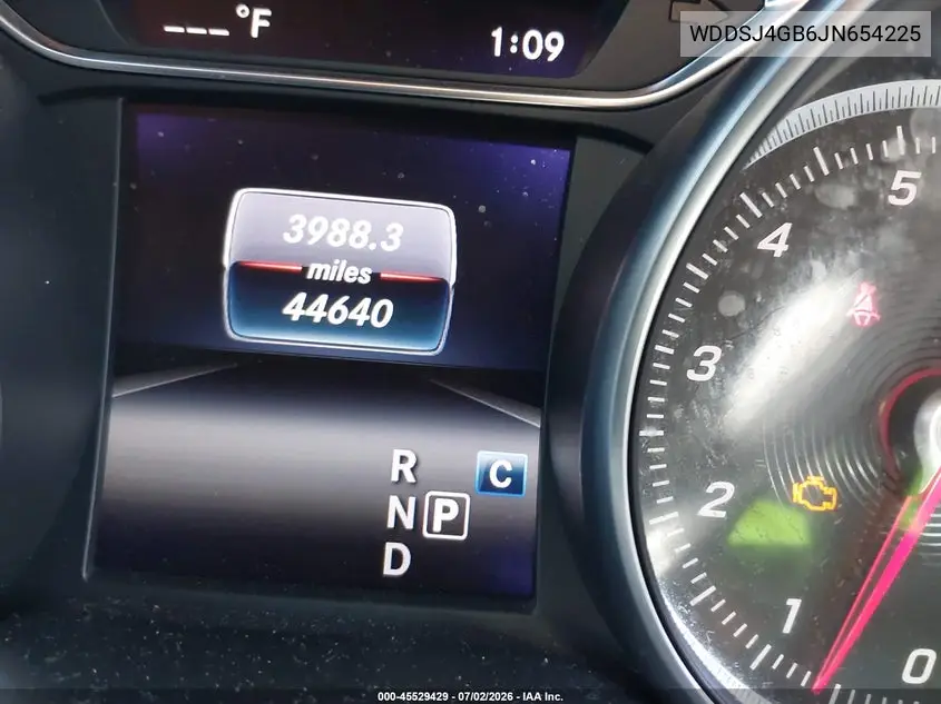 2018 Mercedes-Benz Cla 250 4Matic VIN: WDDSJ4GB6JN654225 Lot: 45529429