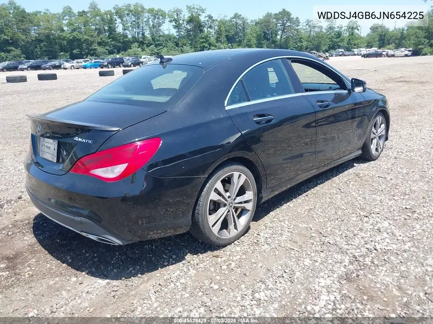 2018 Mercedes-Benz Cla 250 4Matic VIN: WDDSJ4GB6JN654225 Lot: 45529429