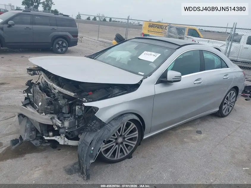 2018 Mercedes-Benz Cla 250 4Matic VIN: WDDSJ4GB9JN514380 Lot: 45529784