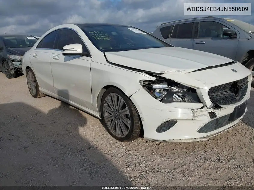 2018 Mercedes-Benz Cla 250 VIN: WDDSJ4EB4JN550609 Lot: 45543931
