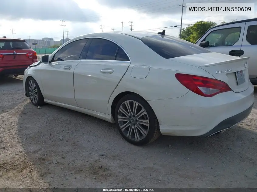 2018 Mercedes-Benz Cla 250 VIN: WDDSJ4EB4JN550609 Lot: 45543931