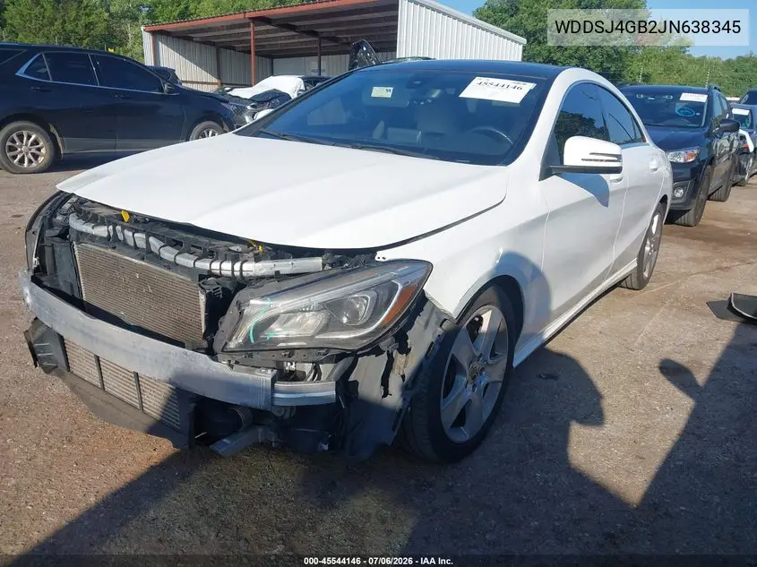 2018 Mercedes-Benz Cla 250 4Matic VIN: WDDSJ4GB2JN638345 Lot: 45544146