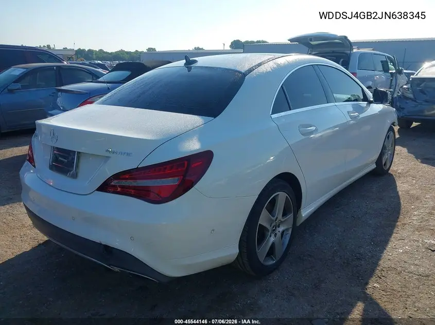 2018 Mercedes-Benz Cla 250 4Matic VIN: WDDSJ4GB2JN638345 Lot: 45544146