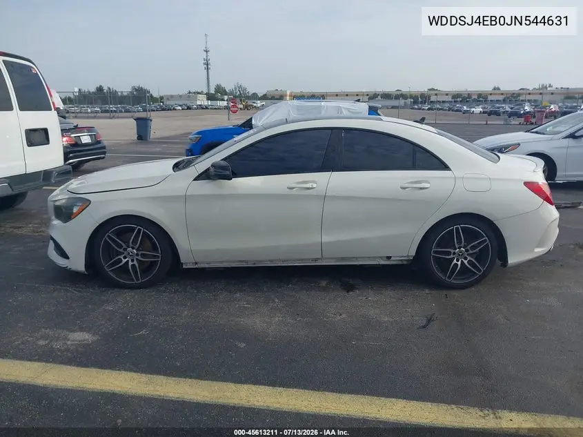 2018 Mercedes-Benz Cla 250 VIN: WDDSJ4EB0JN544631 Lot: 45613211