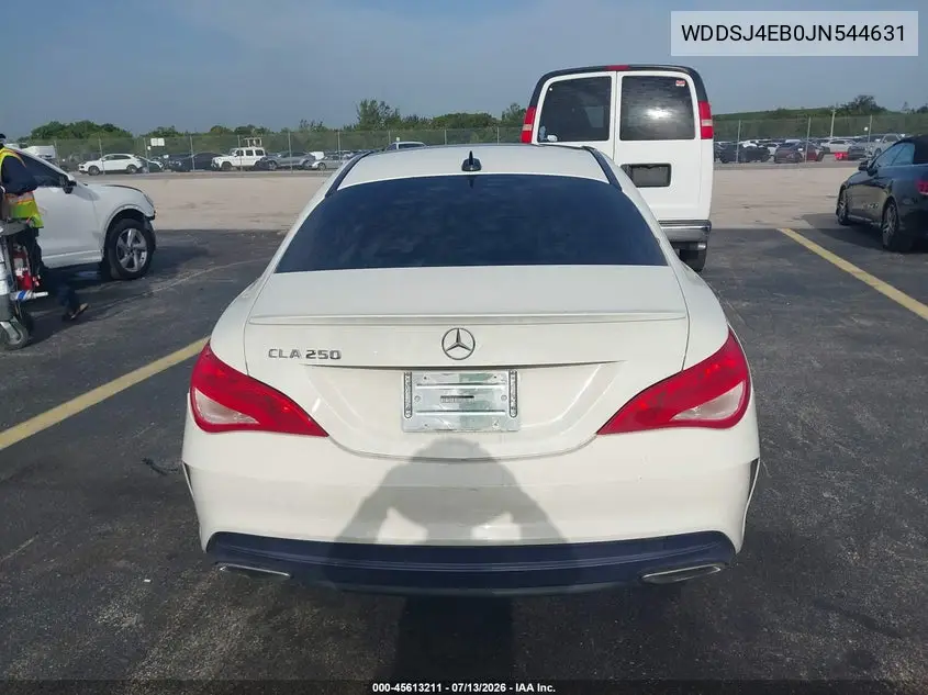 2018 Mercedes-Benz Cla 250 VIN: WDDSJ4EB0JN544631 Lot: 45613211