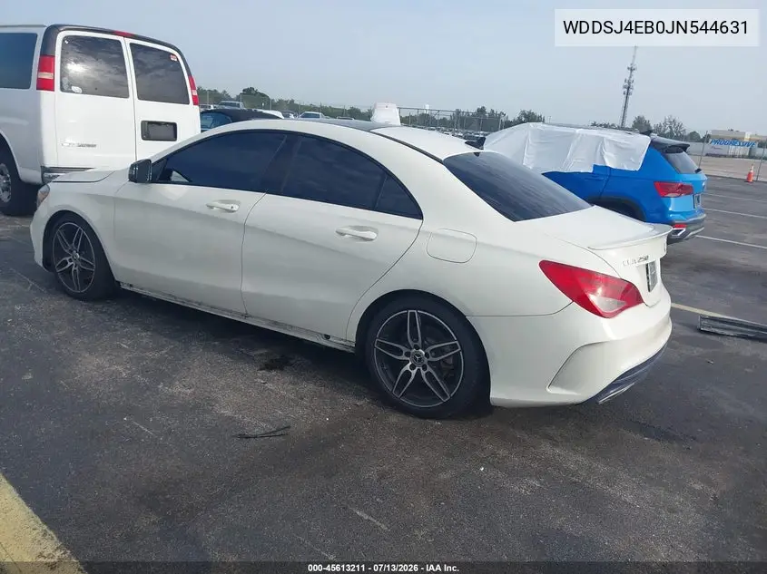 2018 Mercedes-Benz Cla 250 VIN: WDDSJ4EB0JN544631 Lot: 45613211