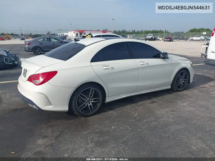 2018 Mercedes-Benz Cla 250 VIN: WDDSJ4EB0JN544631 Lot: 45613211