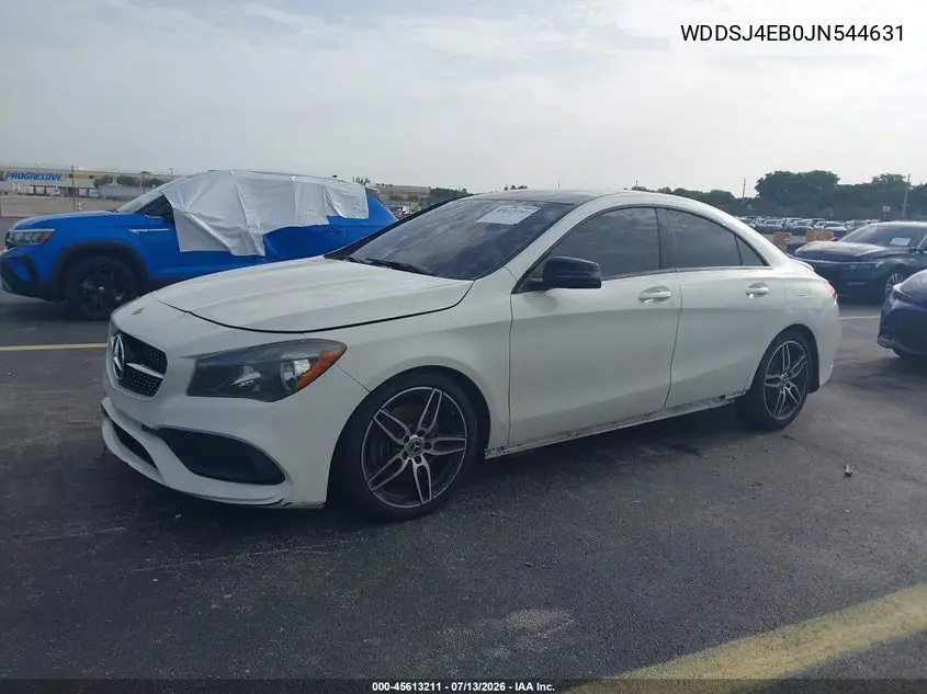 2018 Mercedes-Benz Cla 250 VIN: WDDSJ4EB0JN544631 Lot: 45613211
