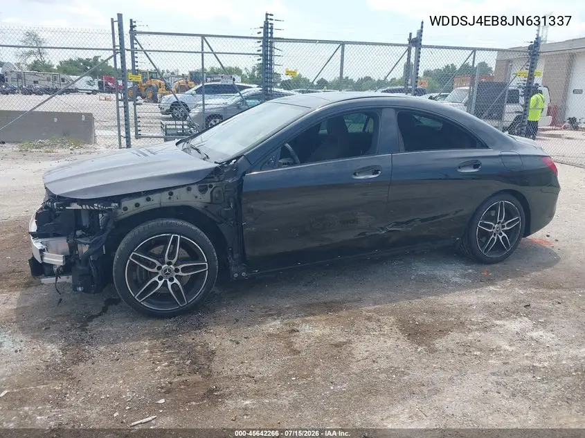 2018 Mercedes-Benz Cla 250 VIN: WDDSJ4EB8JN631337 Lot: 45642266