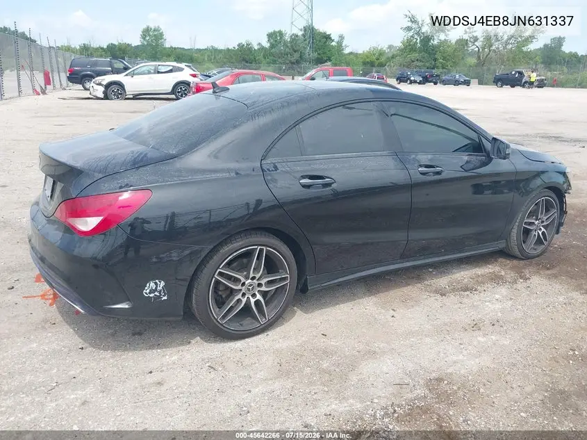 2018 Mercedes-Benz Cla 250 VIN: WDDSJ4EB8JN631337 Lot: 45642266