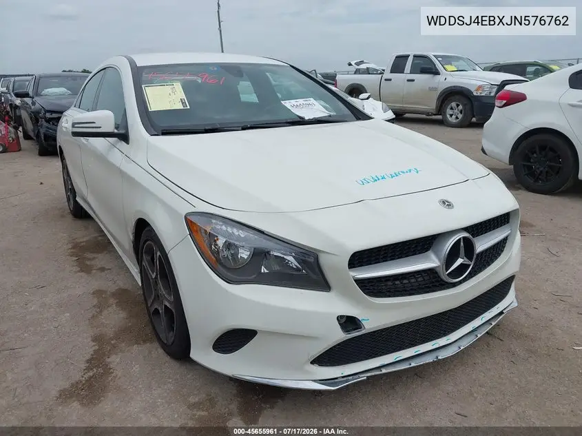 2018 Mercedes-Benz Cla 250 VIN: WDDSJ4EBXJN576762 Lot: 45655961