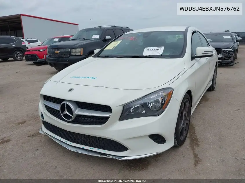 2018 Mercedes-Benz Cla 250 VIN: WDDSJ4EBXJN576762 Lot: 45655961