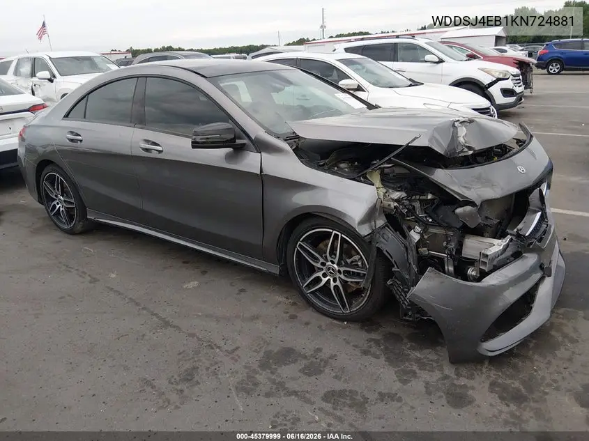 2019 Mercedes-Benz Cla 250 VIN: WDDSJ4EB1KN724881 Lot: 45379999