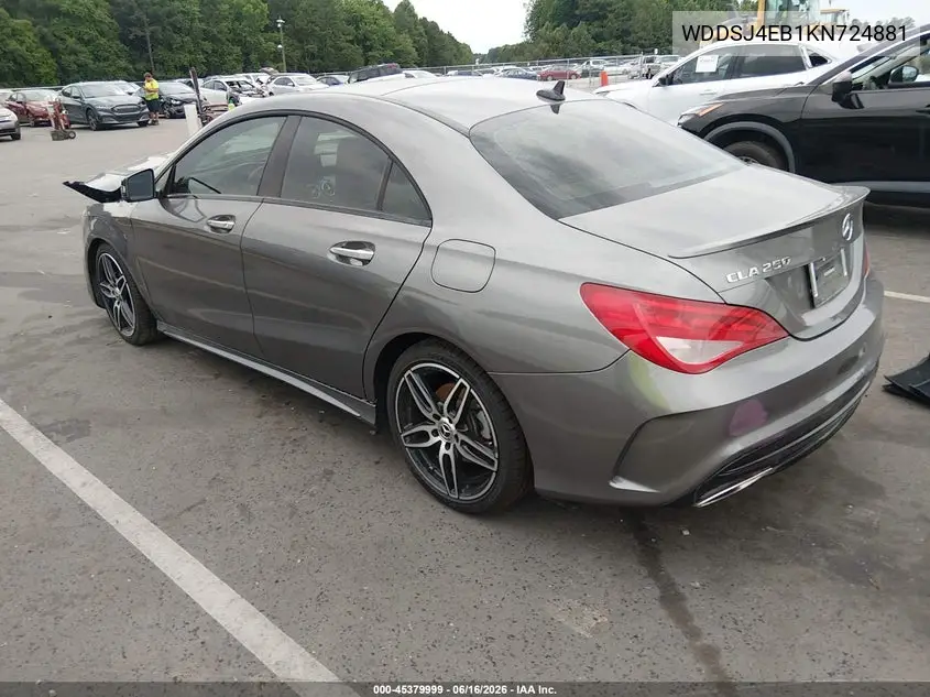 2019 Mercedes-Benz Cla 250 VIN: WDDSJ4EB1KN724881 Lot: 45379999