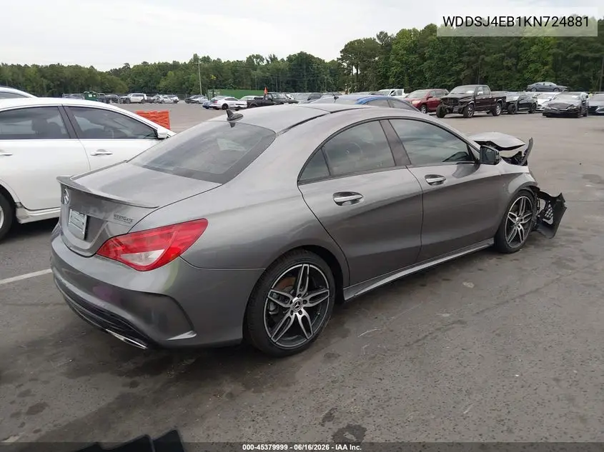 2019 Mercedes-Benz Cla 250 VIN: WDDSJ4EB1KN724881 Lot: 45379999