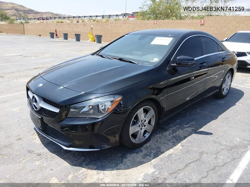 2019 Mercedes-Benz Cla 250 VIN: WDDSJ4EB3KN741259 Lot: 45402834