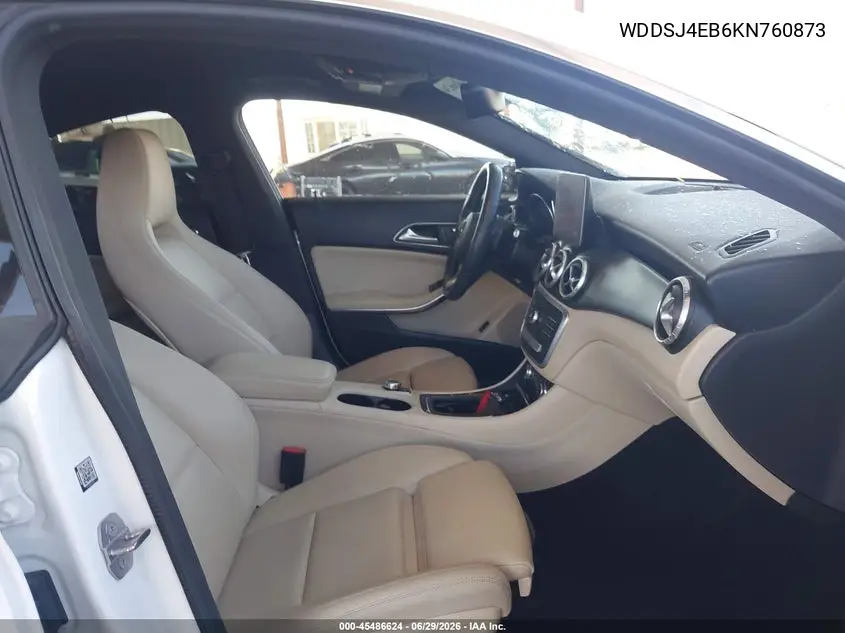 2019 Mercedes-Benz Cla 250 VIN: WDDSJ4EB6KN760873 Lot: 45486624