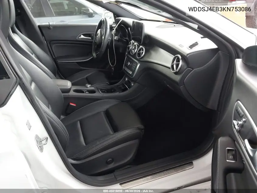 2019 Mercedes-Benz Cla 250 VIN: WDDSJ4EB3KN753086 Lot: 45516898